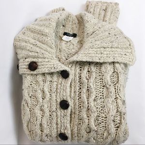 J.Crew Handknit Donegal Wool Cardigan Sweater
